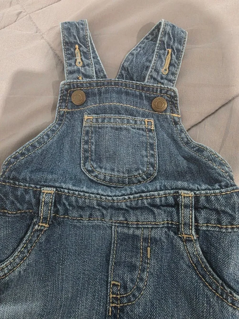 Baby Overalls Dress 3-6 months Old Navy Denim the cutest!